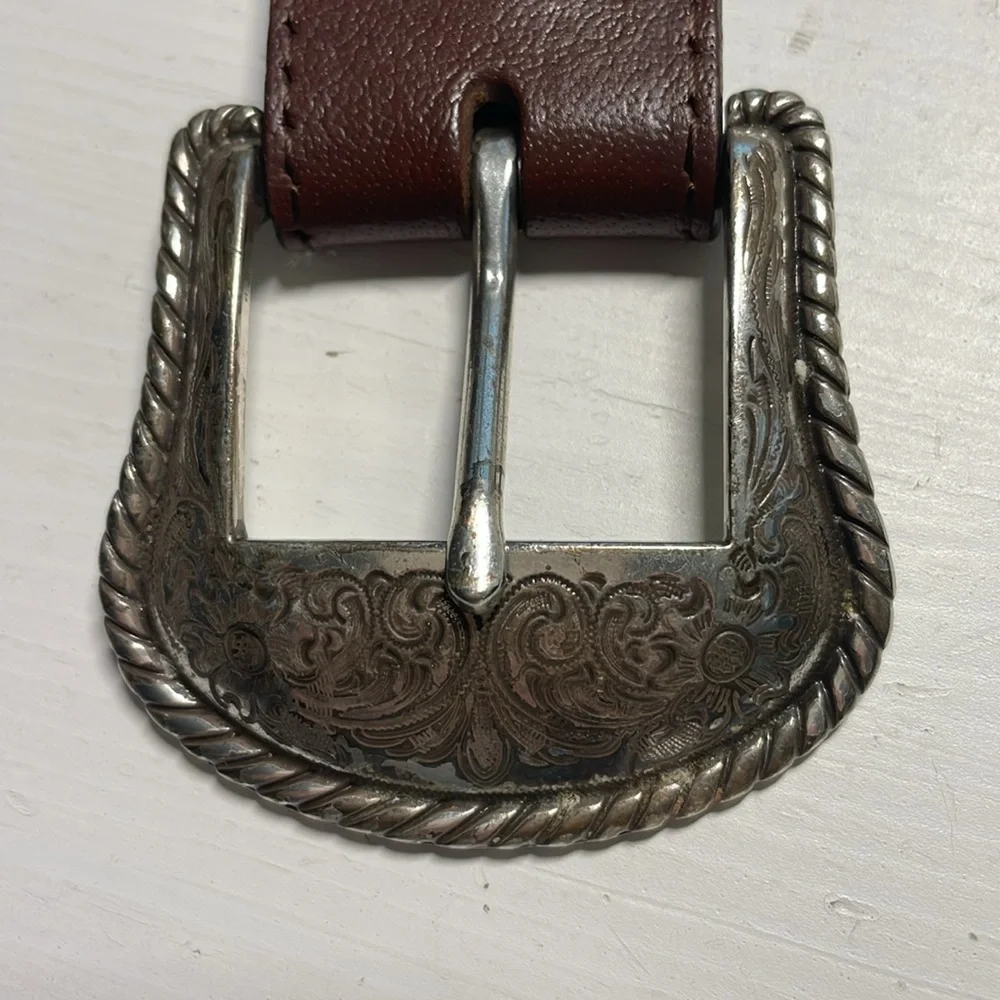 Nacona Belt Company brown leather her Western belt size 40